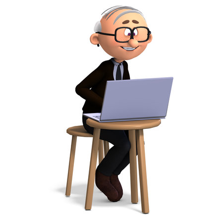 3D-illustration of a cute and funny cartoonの写真素材