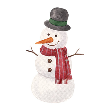 Shopping winter gift watercolor vector illustrationの写真素材