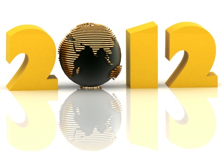 2012 year. Isolated 3D imageの写真素材