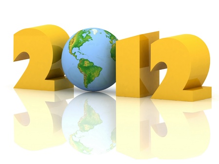 2012 year. Isolated 3D image