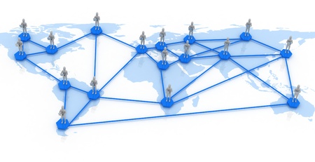 network map of the worldの写真素材