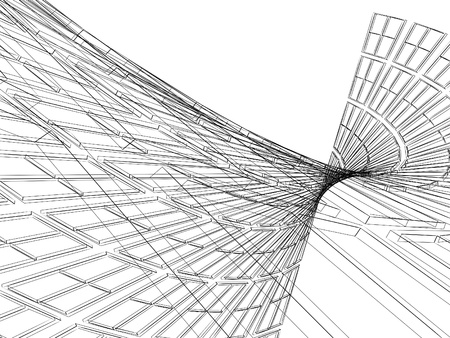Abstract architectural 3D constructionの写真素材