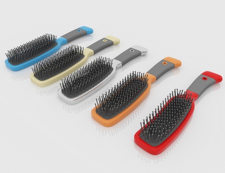 hairbrushesの写真素材