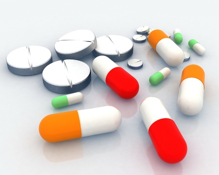3d capsule medicine pillの写真素材