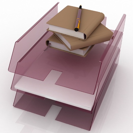 office trays for papersの写真素材