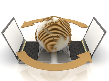 global network the internetの写真素材