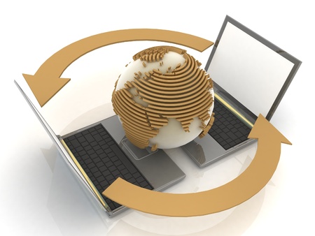 global network the internetの写真素材