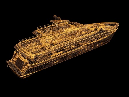 3d model yacht