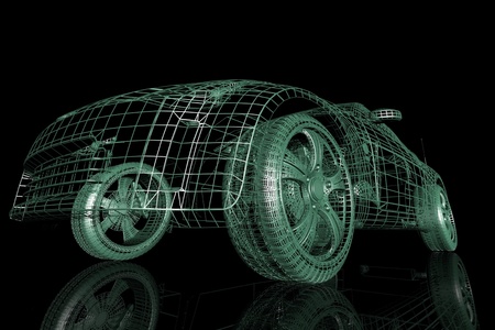 Closeup of wheels of machine on black backgroundの写真素材