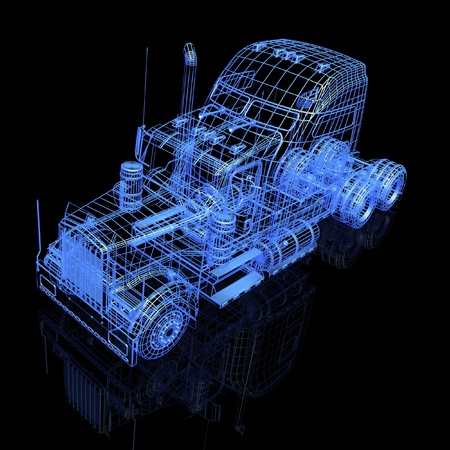 3d truckの写真素材