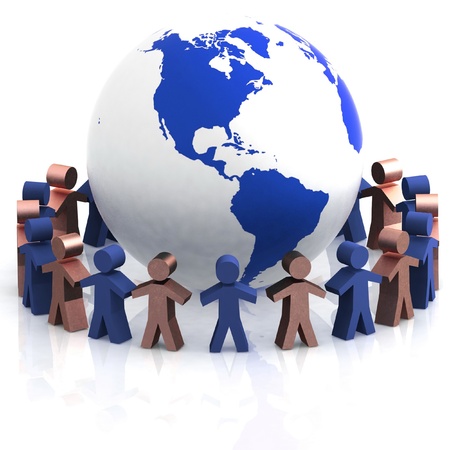 World partnership. 3d image isolated on white background.の写真素材