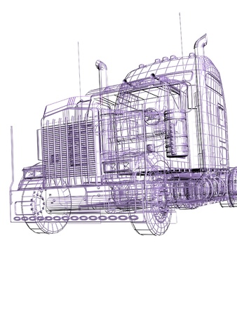 3d truckの写真素材