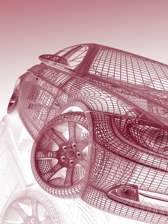 front view of the modern model carsの写真素材