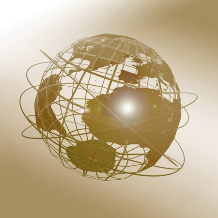 3d globe art の写真素材