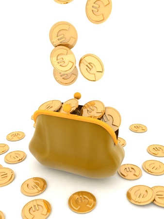 purse coin euroの写真素材