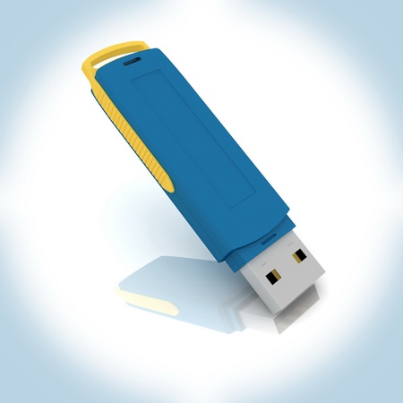 USB storage drive isolated on white