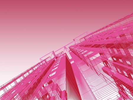 Abstract architectural 3D constructionの写真素材