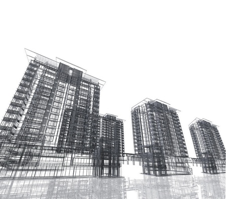 Abstract modern buildingの写真素材