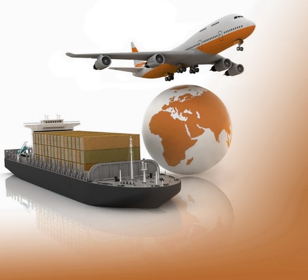  types of transport of transporting are loads.の写真素材