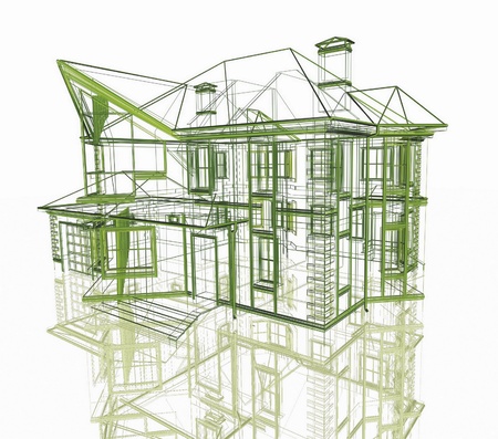 3D plan drawingの写真素材
