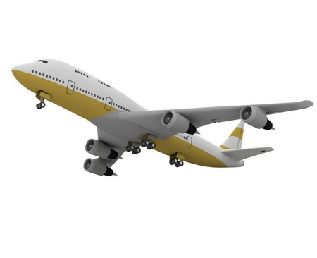 Airplane isolated on white background