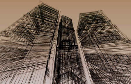 Abstract modern building