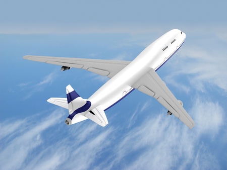  flying jet airplaneの写真素材