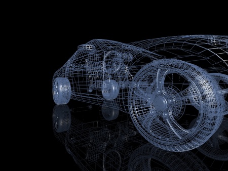  Closeup of wheels of machine on black backgroundの写真素材