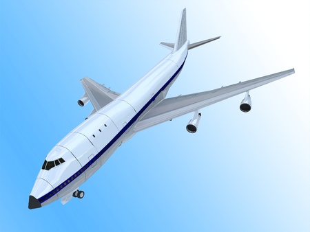 Jet airplane isolated