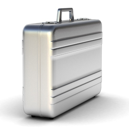 business briefcase  isolated on white backgroundの写真素材