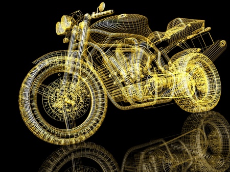 Motor cycle street fighterの写真素材
