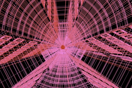 Abstract architectural 3D construction