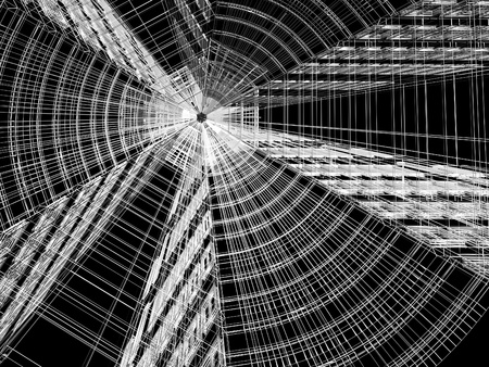 Abstract architectural 3D construction