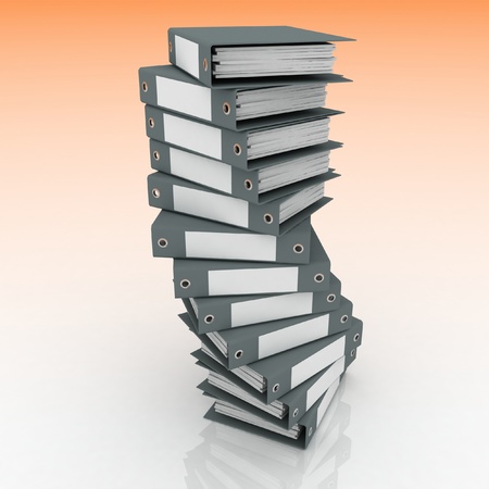  3d rendering  folders for papers 