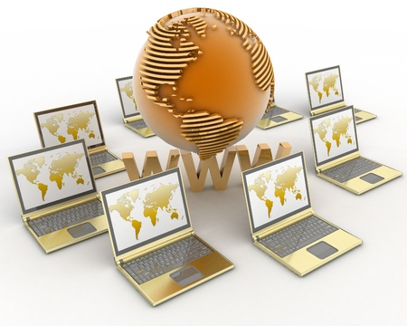 Internet concept. 3d rendered illustration.の写真素材
