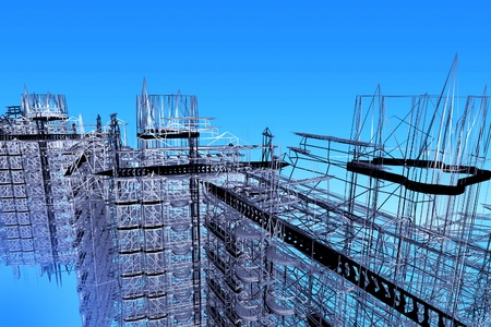 Skyscrapers.3d render