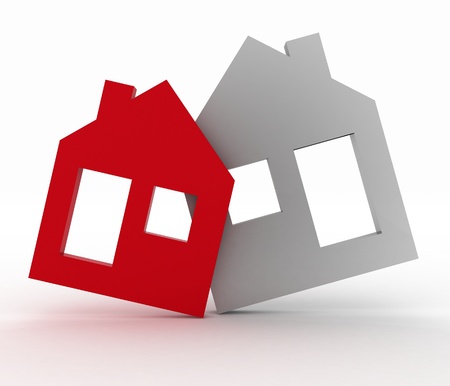 3d model house symbol set の写真素材