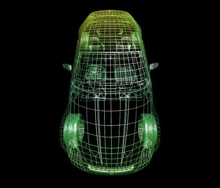 view of a car on blackの写真素材