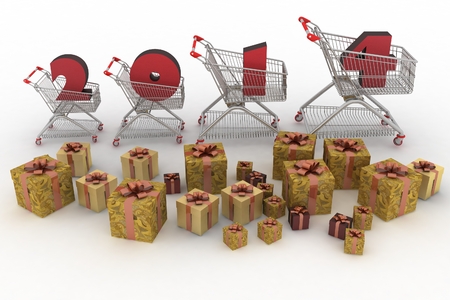 concept of new-year sales  3d illustration on white background の写真素材