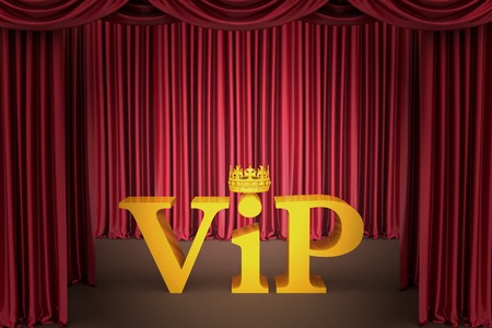 Vip on stage in a spotlight lighting  3d render illustrationの写真素材