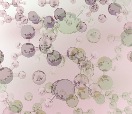 3d render of molecule backgroundの写真素材