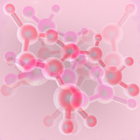 3d render illustration moleculeの写真素材