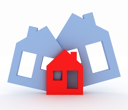 3d model house symbol setの写真素材