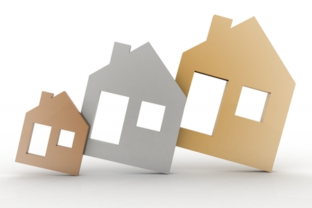 3d model house symbol setの写真素材