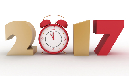2017 year. Isolated 3d illustrationの写真素材