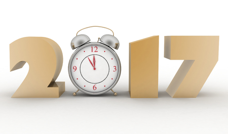 2017 year. Isolated 3d illustrationの写真素材