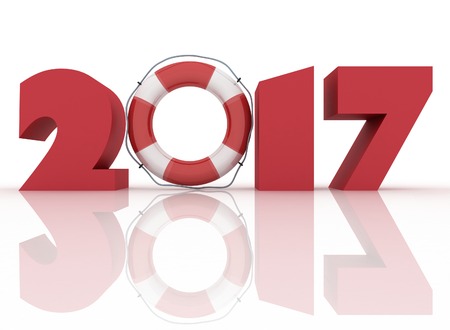 2017 year. Isolated 3d illustrationの写真素材