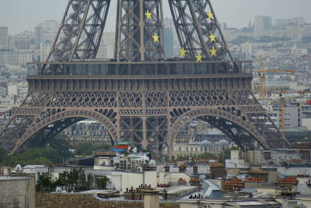 Base of the Eiffel Tower, Parisの写真素材