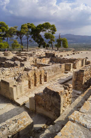 Phaistos, Crete (Greece) - 14 October 2018: view of the archaeological remainsのeditorial素材