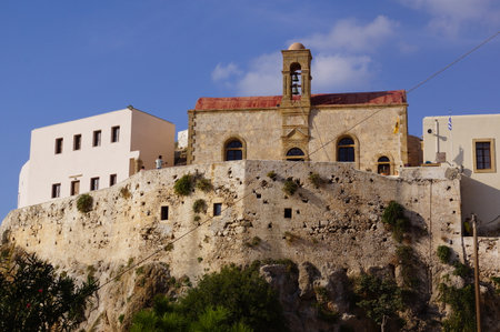 A view of Chrysoskalitissa orthodox Monastery on the island of Crete, Greeceのeditorial素材